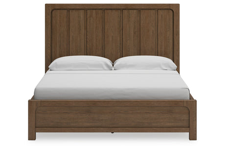 Cabalynn Light Brown California King Panel Bed with Storage