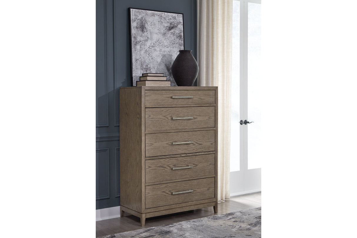 Chrestner Gray Chest of Drawers