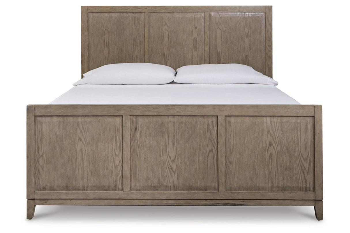 Chrestner Gray King Panel Bed