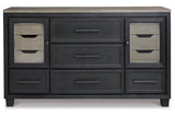 Foyland Black/Brown Dresser