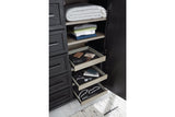 Foyland Black/Brown Door Chest