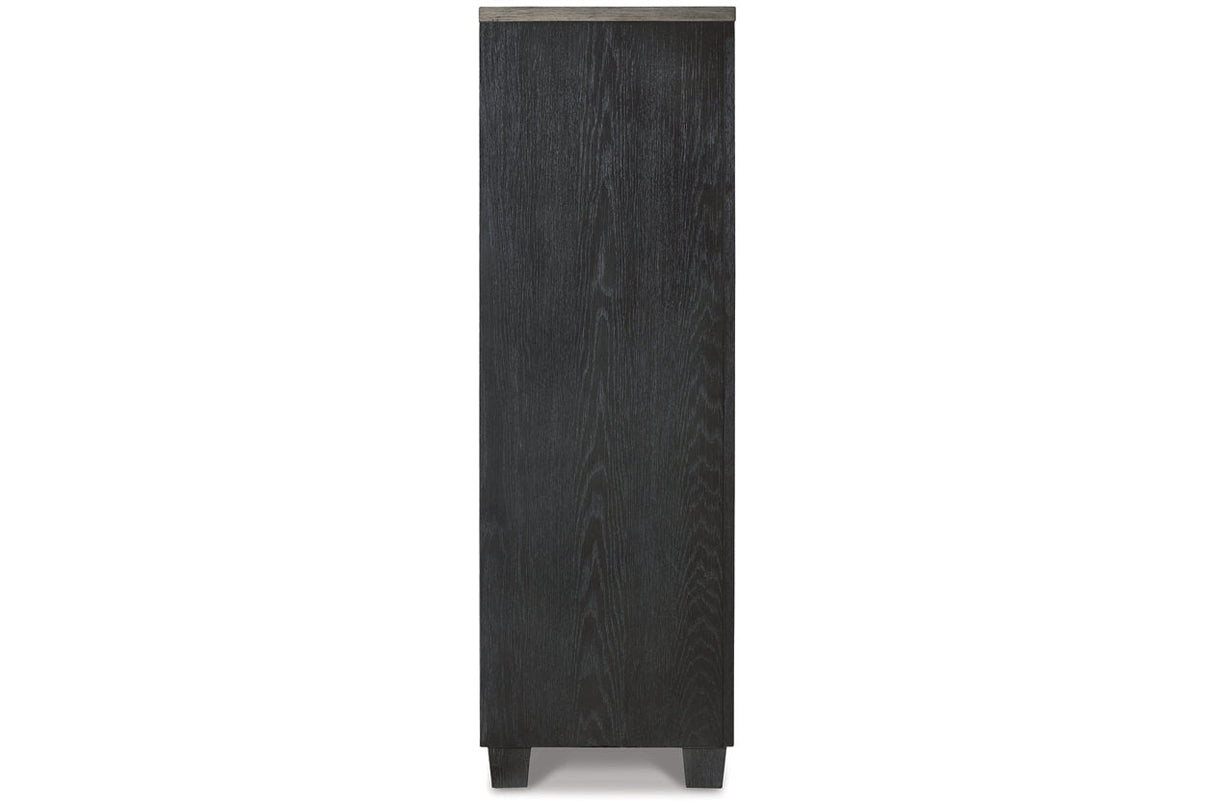 Foyland Black/Brown Door Chest