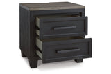 Foyland Black/Brown Nightstand