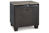 Foyland Black/Brown Nightstand