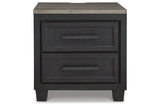 Foyland Black/Brown Nightstand