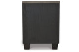 Foyland Black/Brown Nightstand