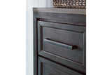 Foyland Black/Brown Dresser and Mirror