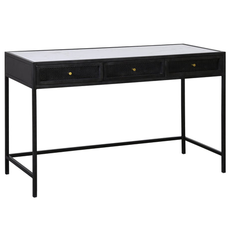 Alaina Desk, White Marble by Dovetail at Eve Furniture