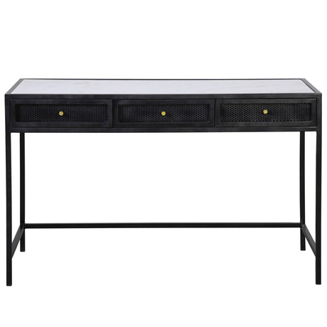 Alaina Desk, White Marble by Dovetail at Eve Furniture