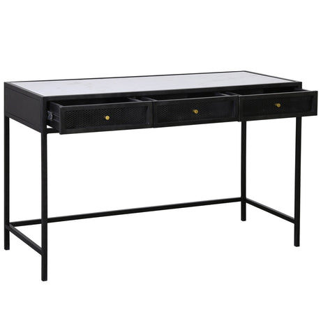 Alaina Desk, White Marble by Dovetail at Eve Furniture