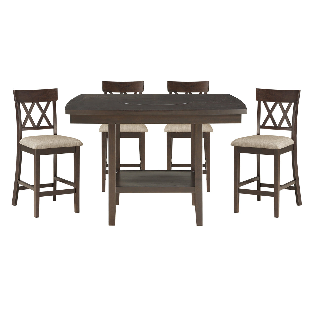 Balin Dark Brown Counter Height Set by Homelegance at Eve Furniture