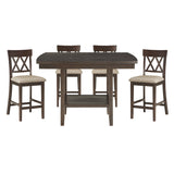 Balin Dark Brown Counter Height Set by Homelegance at Eve Furniture