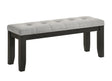 Bardstown Black and Light Gray Dining Bench by Crown Mark at Eve Furniture