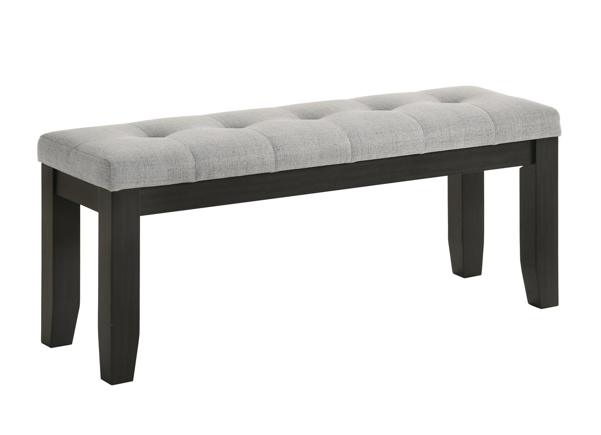 Bardstown Black and Light Gray Dining Bench by Crown Mark at Eve Furniture