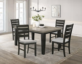Bardstown Black and Light Gray Dining Side Chair, Set of 2 by Crown Mark at Eve Furniture