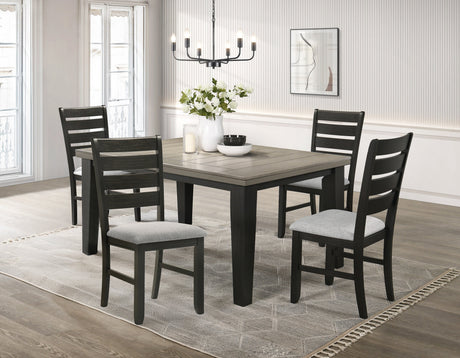 Bardstown Black and Light Gray Dining Side Chair, Set of 2 by Crown Mark at Eve Furniture