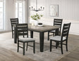 Bardstown Black and Light Gray Extendable Dining Set by Crown Mark at Eve Furniture
