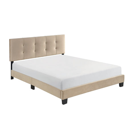 Bari Brown Queen Platform Bed by Homelegance at Eve Furniture