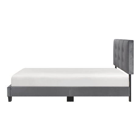 Bari Dark Gray Full Platform Bed by Homelegance at Eve Furniture