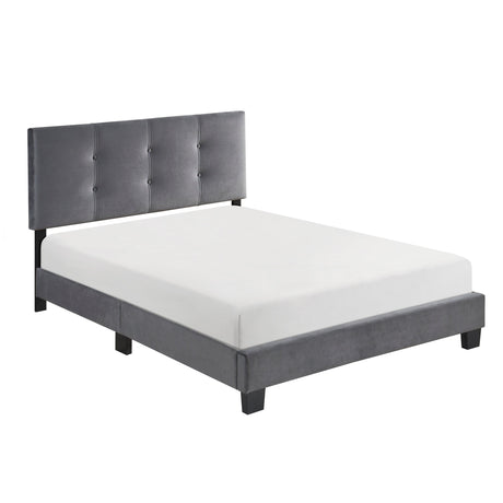 Bari Dark Gray Full Platform Bed by Homelegance at Eve Furniture
