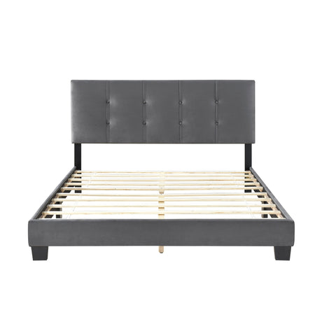 Bari Dark Gray Queen Platform Bed by Homelegance at Eve Furniture