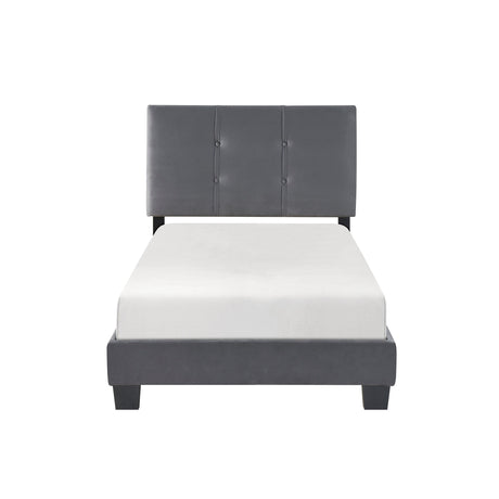 Bari Dark Gray Twin Platform Bed by Homelegance at Eve Furniture