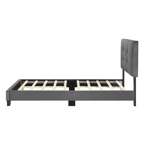 Bari Dark Gray Twin Platform Bed by Homelegance at Eve Furniture