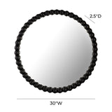 Baria Wooden Round Wall Mirror by TOV Furniture at Eve Furniture