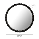 Baria Wooden Round Wall Mirror by TOV Furniture at Eve Furniture