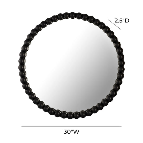 Baria Wooden Round Wall Mirror by TOV Furniture at Eve Furniture