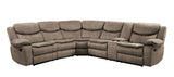 Bastrop Brown 3-Piece Reclining Sectional by Homelegance at Eve Furniture