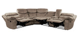 Bastrop Brown 3-Piece Reclining Sectional by Homelegance at Eve Furniture