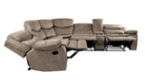 Bastrop Brown 3-Piece Reclining Sectional by Homelegance at Eve Furniture
