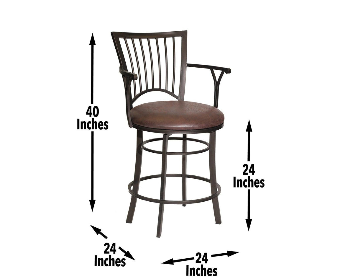 Bayview 24″ Counter Stool, Swivel by Steve Silver at Eve Furniture