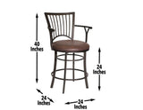Bayview 24″ Counter Stool, Swivel by Steve Silver at Eve Furniture