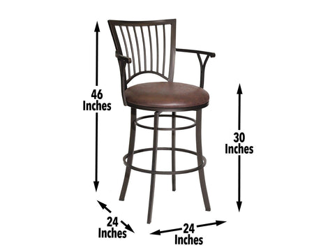 Bayview 30″ Bar Stool, Swivel by Steve Silver at Eve Furniture