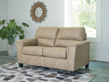Beamer Sand Loveseat by Ashley at Eve Furniture