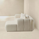 Beatrice Modern Tufted Ivory Boucle Right Sectional Sofa by Ashcroft Imports at Eve Furniture