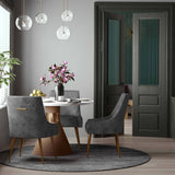 Beatrix Pleated Velvet Side Chair by TOV Furniture at Eve Furniture