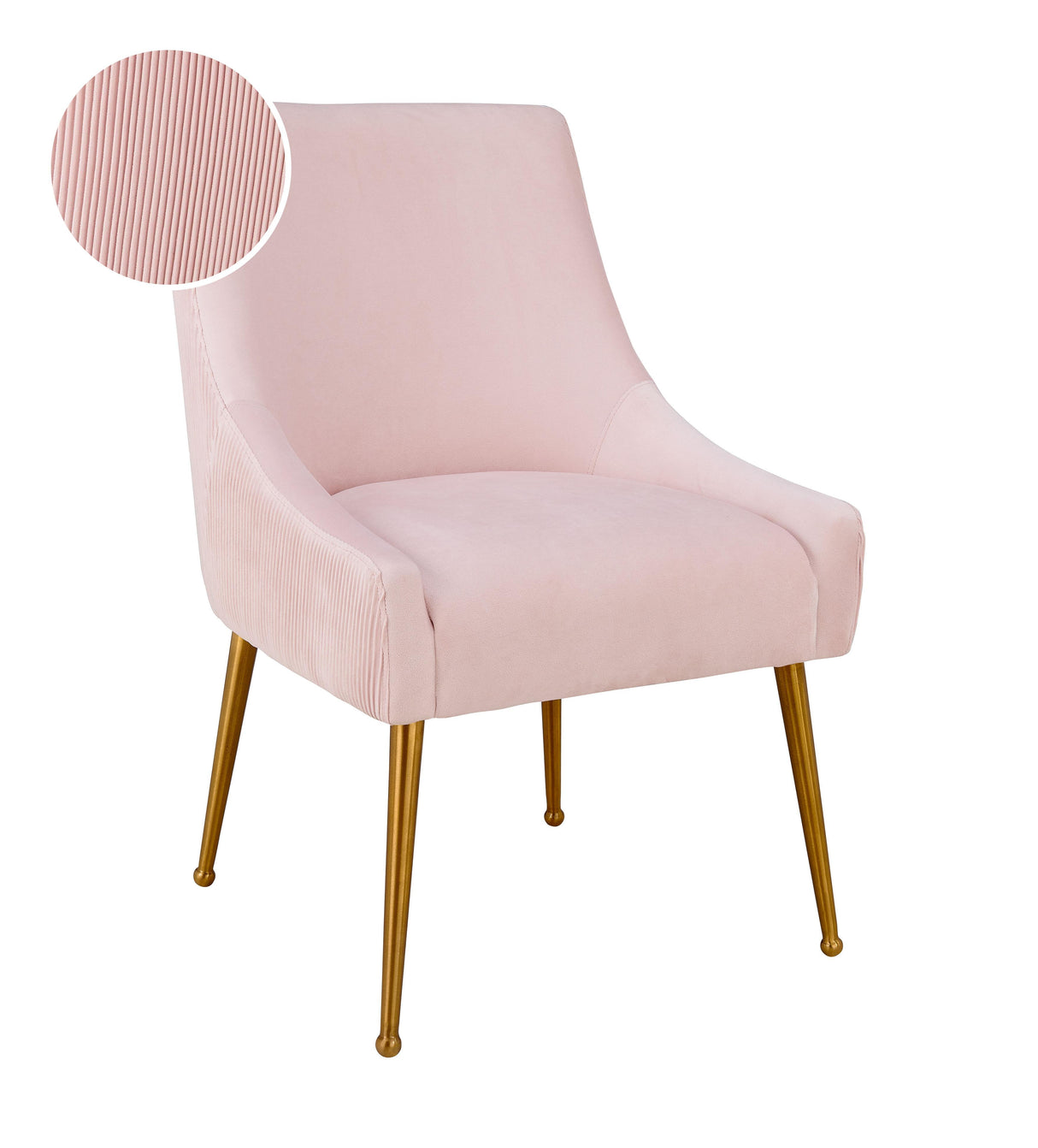 Beatrix Pleated Velvet Side Chair by TOV Furniture at Eve Furniture