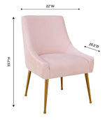 Beatrix Pleated Velvet Side Chair by TOV Furniture at Eve Furniture