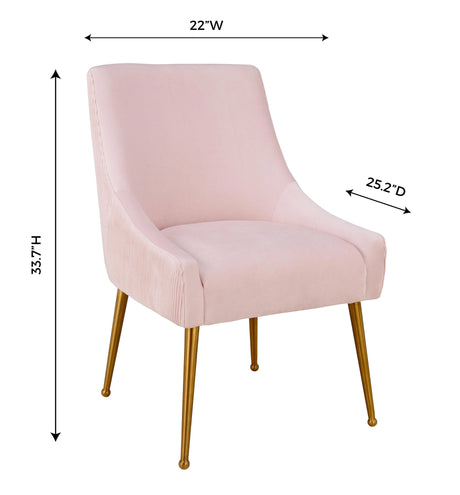 Beatrix Pleated Velvet Side Chair by TOV Furniture at Eve Furniture