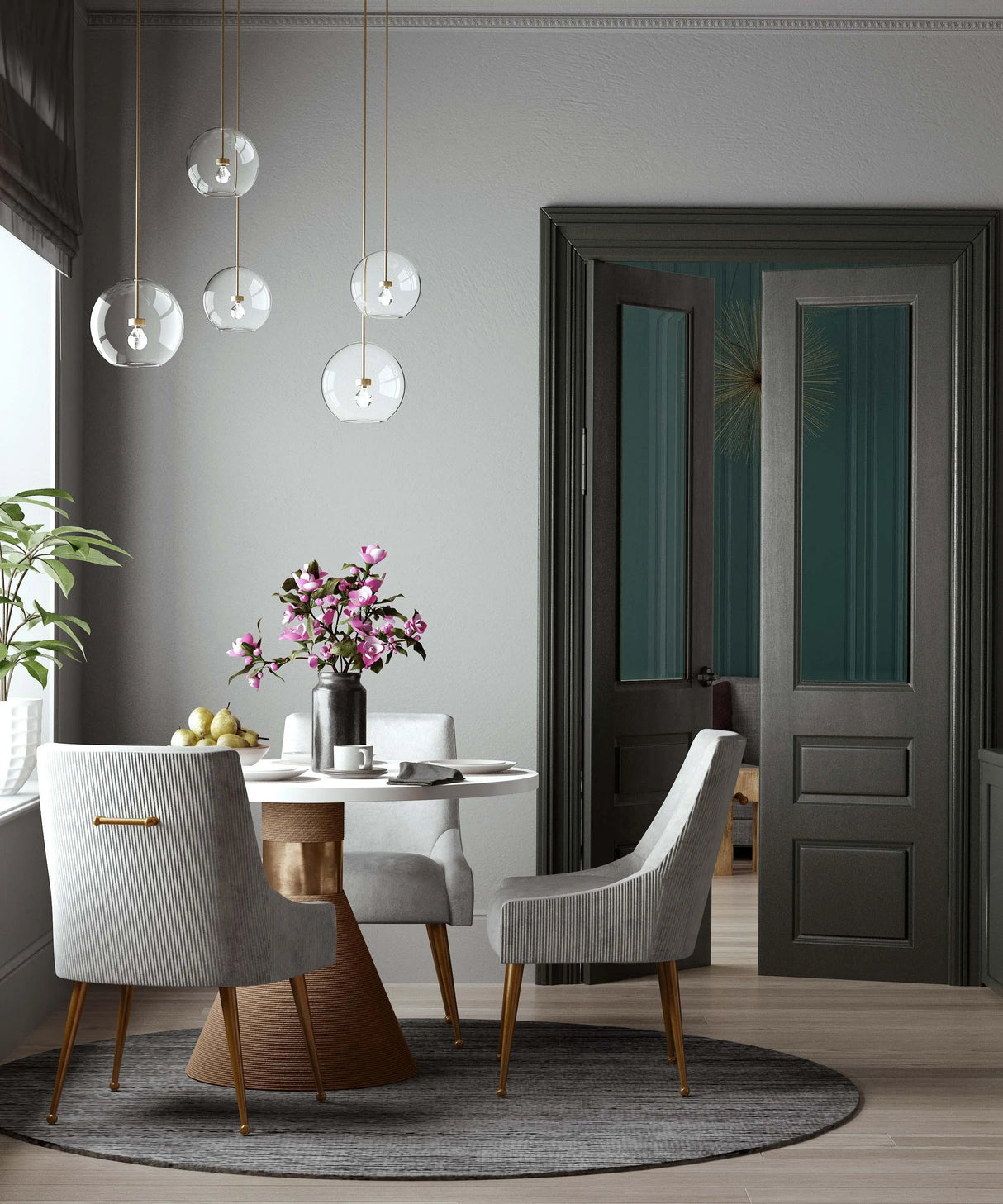 Beatrix Pleated Velvet Side Chair by TOV Furniture at Eve Furniture