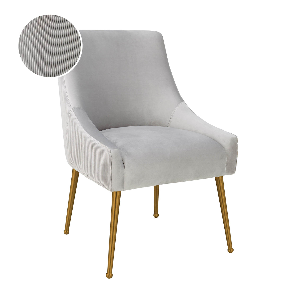 Beatrix Pleated Velvet Side Chair by TOV Furniture at Eve Furniture