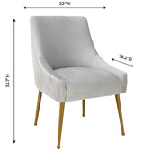 Beatrix Pleated Velvet Side Chair by TOV Furniture at Eve Furniture