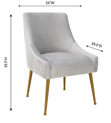 Beatrix Pleated Velvet Side Chair by TOV Furniture at Eve Furniture