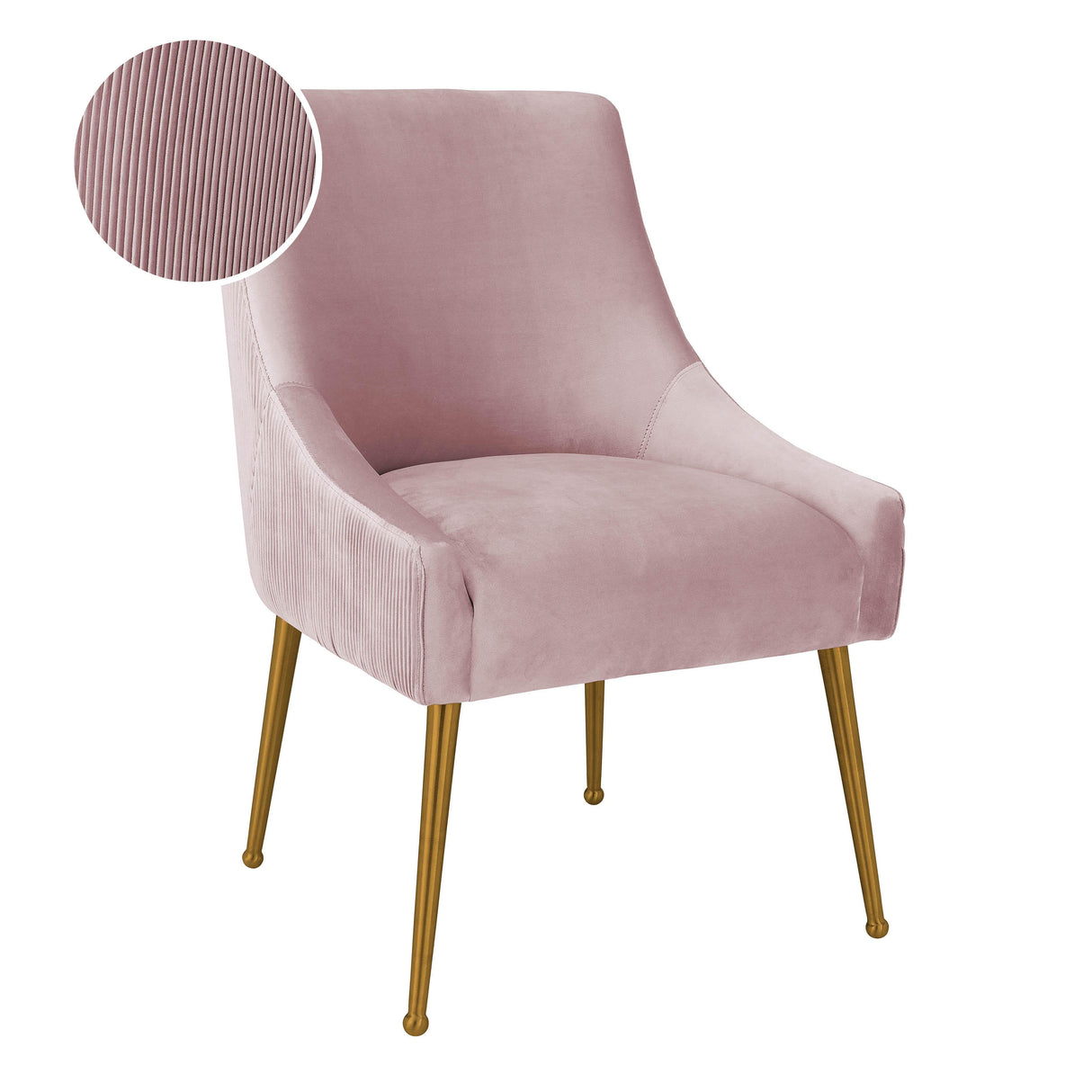 Beatrix Pleated Velvet Side Chair by TOV Furniture at Eve Furniture