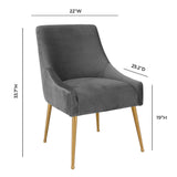 Beatrix Pleated Velvet Side Chair by TOV Furniture at Eve Furniture