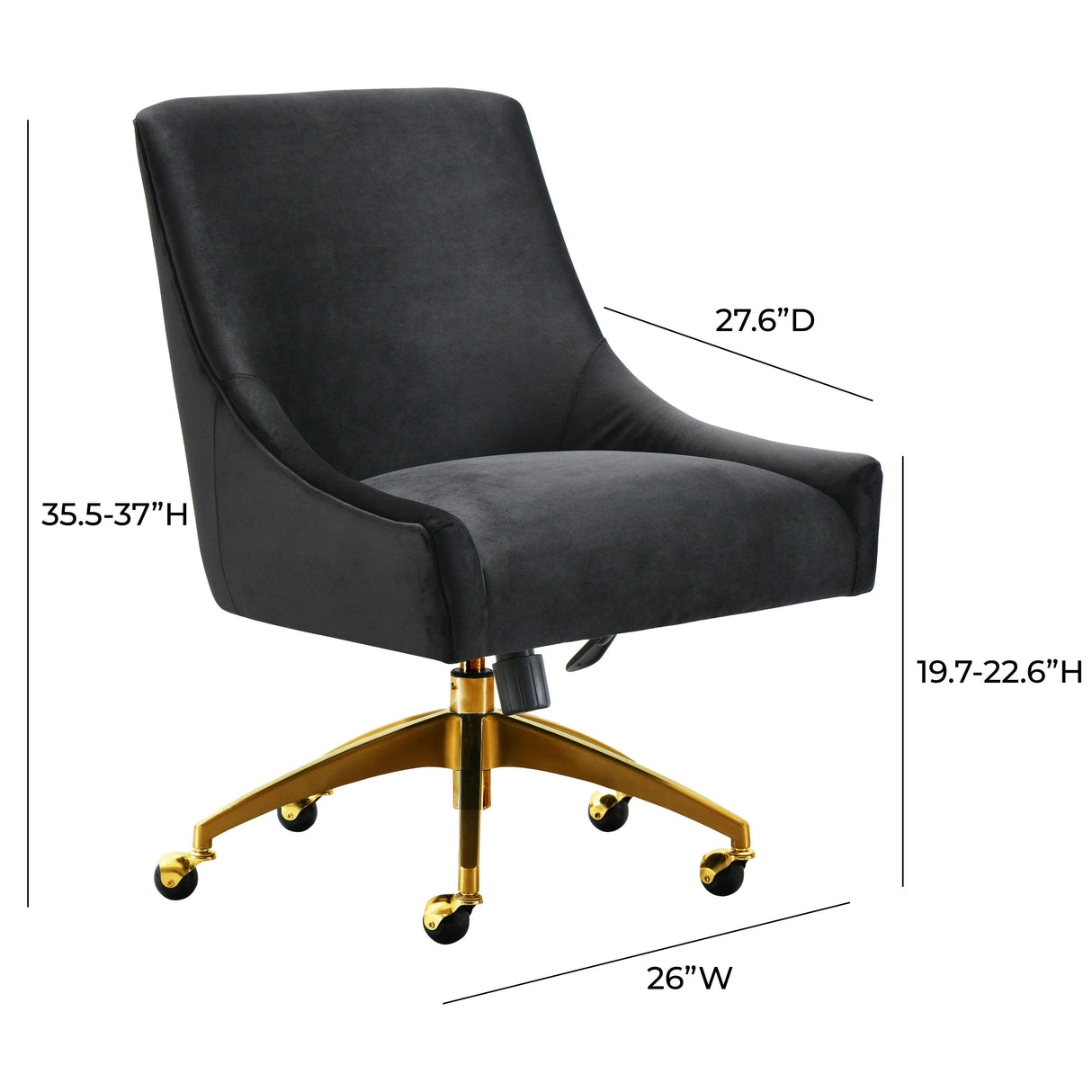 Beatrix Velvet Office Swivel Chair by TOV Furniture at Eve Furniture