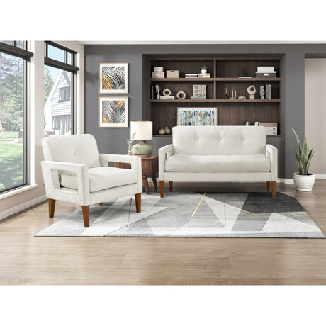 Belfort Beige Loveseat by Homelegance at Eve Furniture